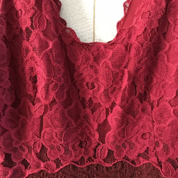 Anthropologie Moulinette Soeurs Carmindy Dress Red Lace Sleeveless - Picture 4 of 10